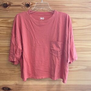 SO Warm Coral Tee with Pocket